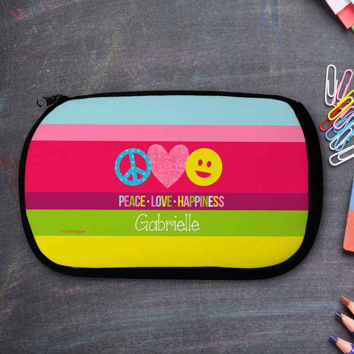 Peace & Love Signs Pencil Case