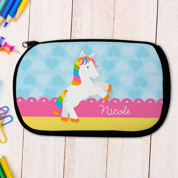 Cute Rainbow Pony Pencil Case