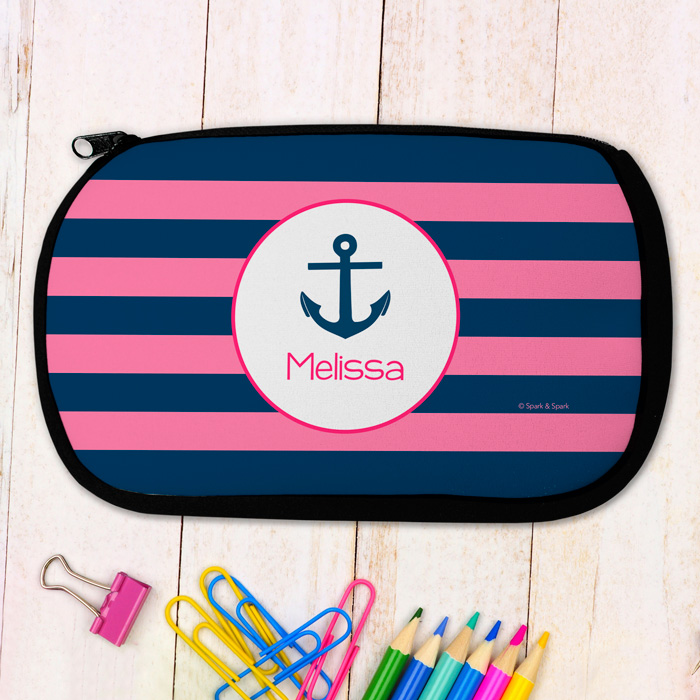 Let's Sail Pink Pencil Case