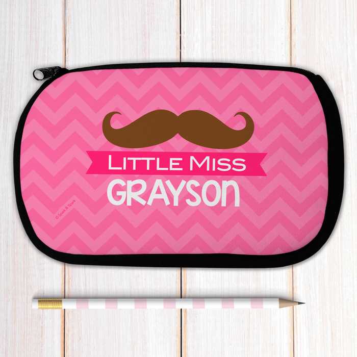 Little Miss Mustache Pencil Case
