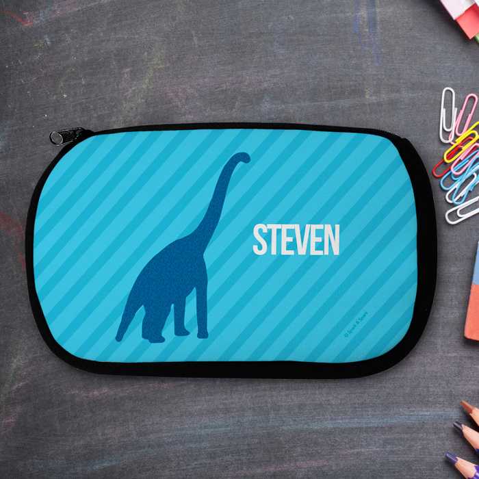 Dino and Me Blue Pencil Case