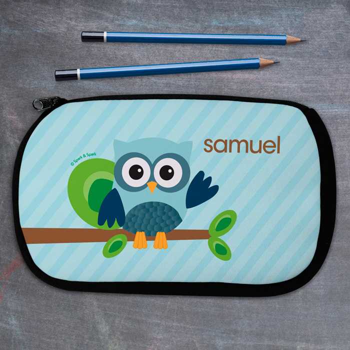 Owl Be Yours  Blue Pencil Case