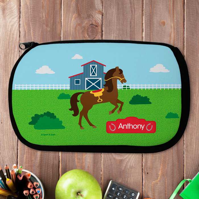 Cute Race Horse Pencil Case