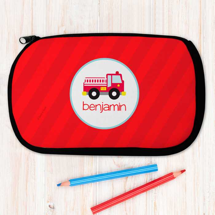 Cute Little Fire Truck Pencil Case