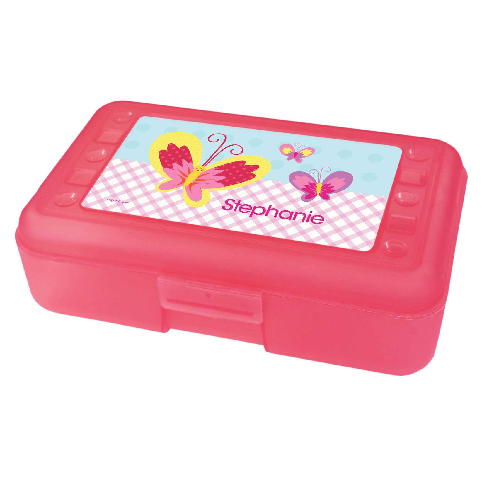 Smiley Butterfly Personalized Pencil Box