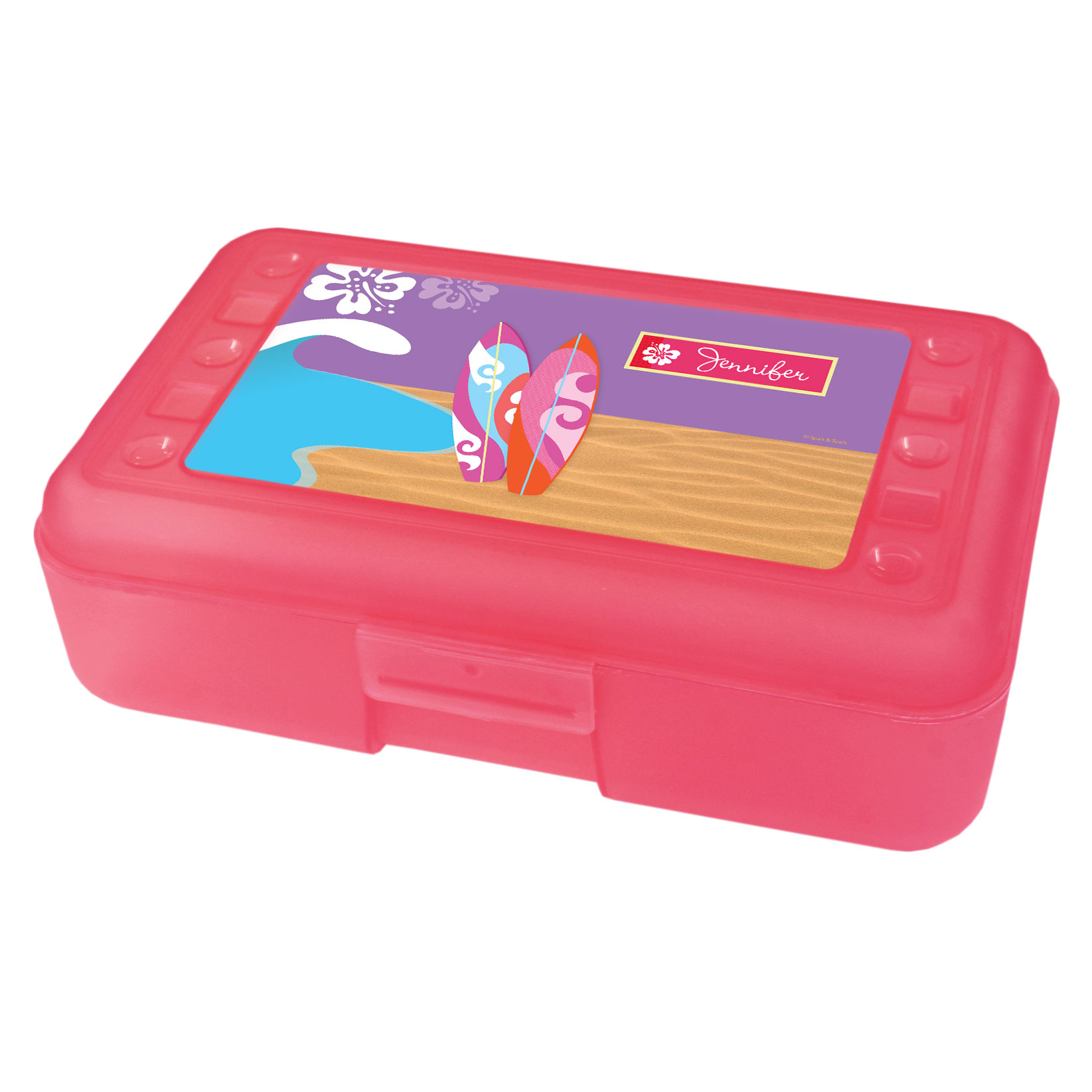 Surfing the Waves Personalized Pencil Box