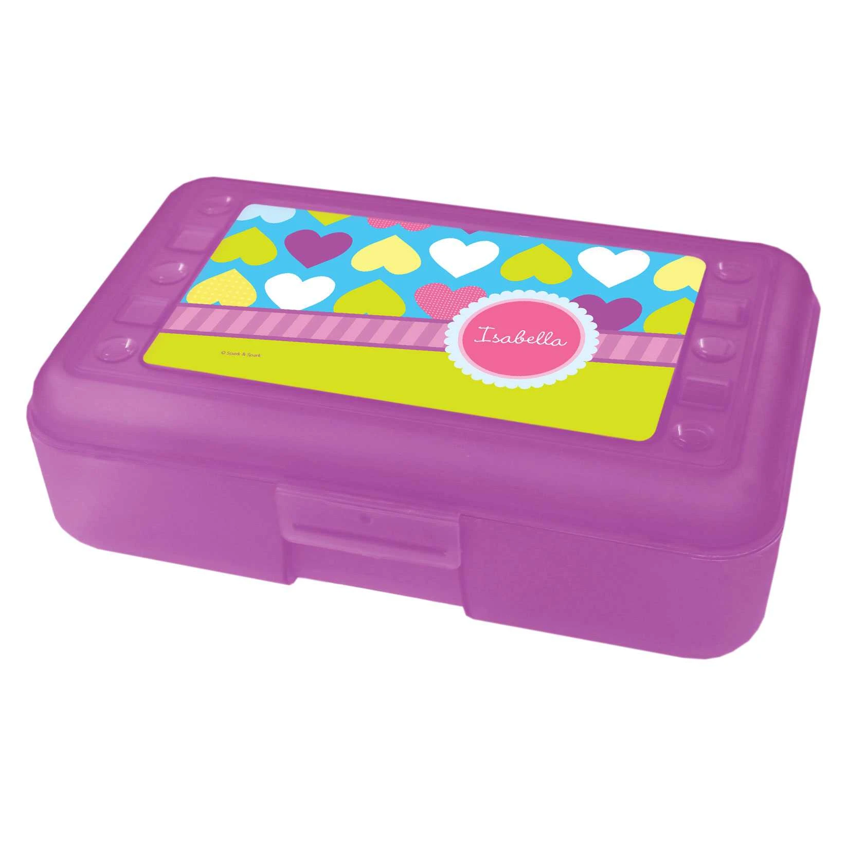 Happy Hearts Personalized Pencil Box