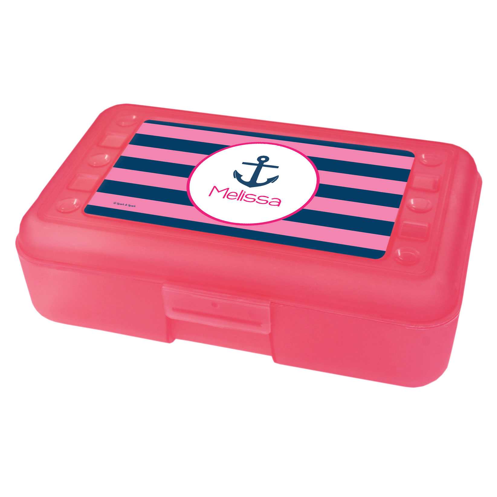 Let's Sail Pink Personalized Pencil Box