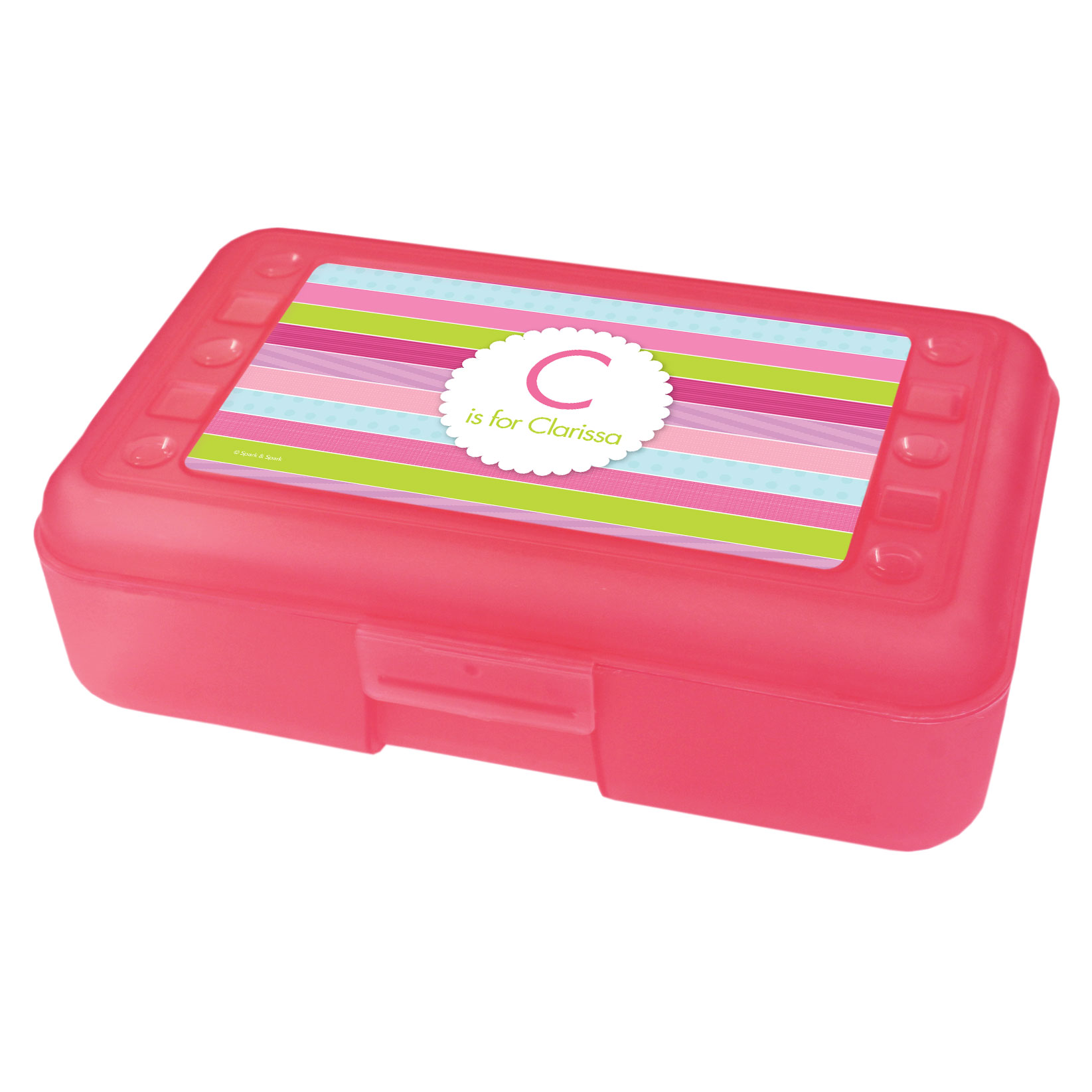 Pastel Stripes Personalized Pencil Box