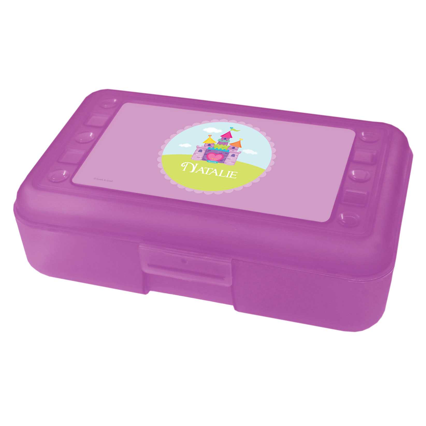 Pretty Heart Castle Personalized Pencil Box