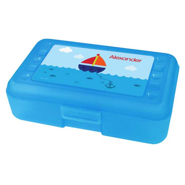 Sailing the Blue Ocean Personalized Pencil Box