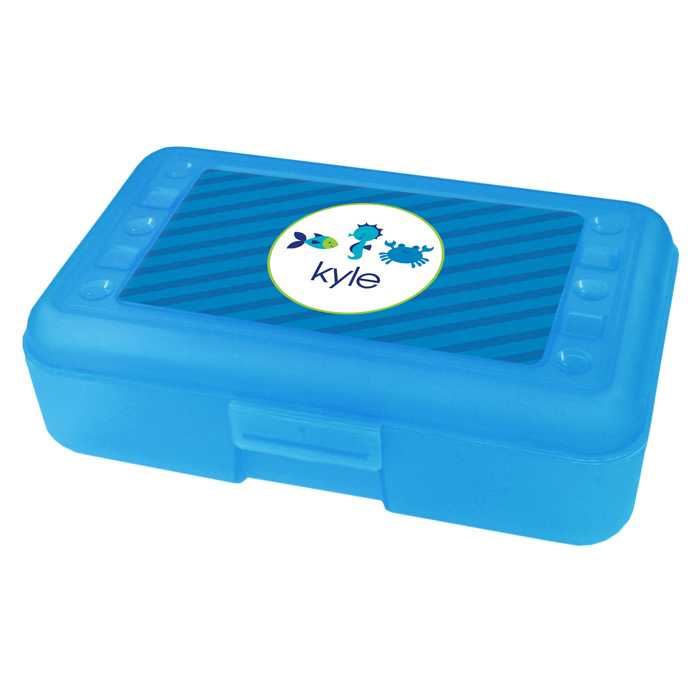 Cute Undersea Creatures Personalized Pencil Box