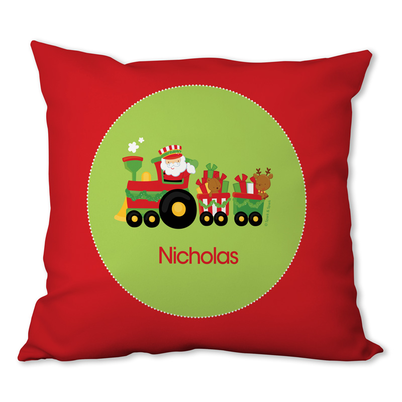 My Cute Xmas Train Personalized Pillow