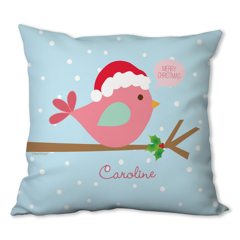 Cute Xmas Birdie Personalized Pillow