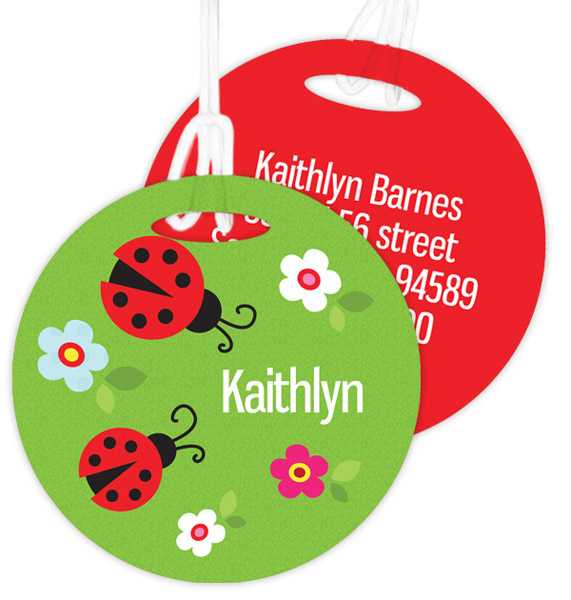 Curious Lady Bug Bag Tag