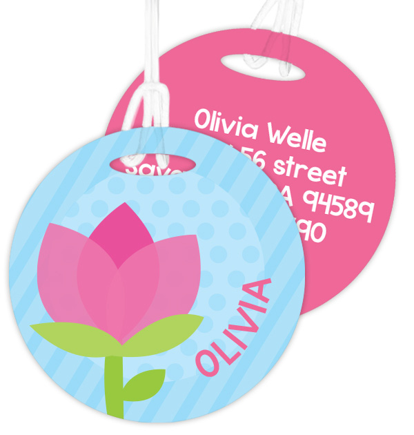 Cute Tulip Bag Tag