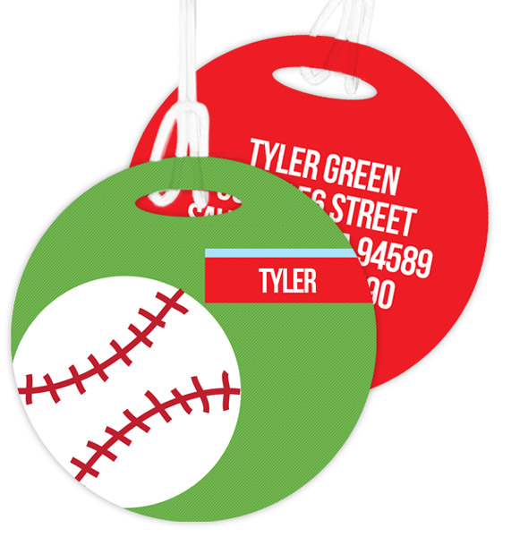 Baseball Fan Bag Tag