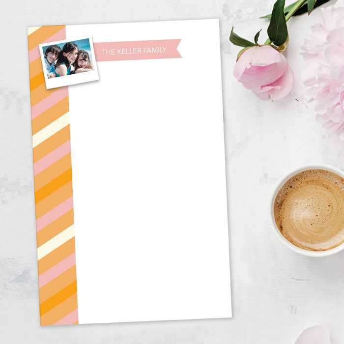 Bold Lines Photo Custom Notepad