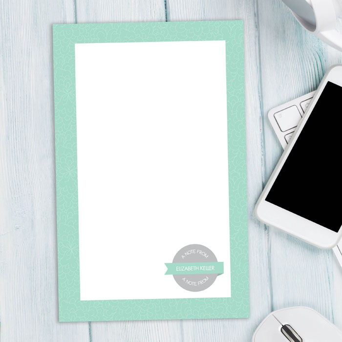 Sweet Flowers Square Custom Notepad