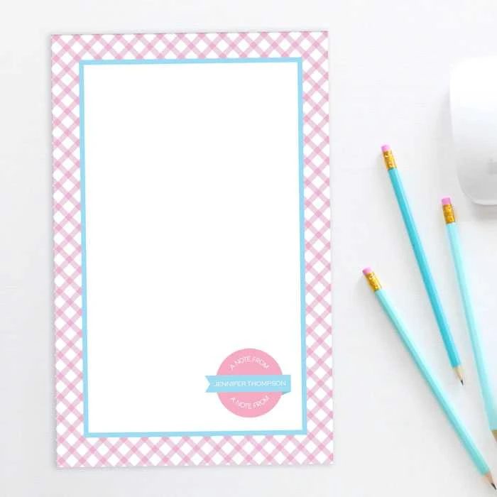 Criss Cross Square Custom Notepad