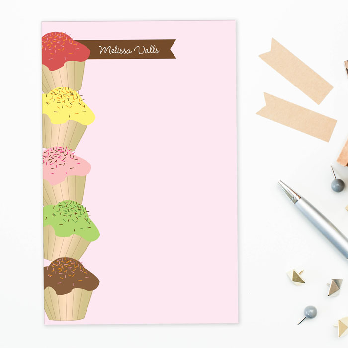 Yummy Treats Border Custom Notepad