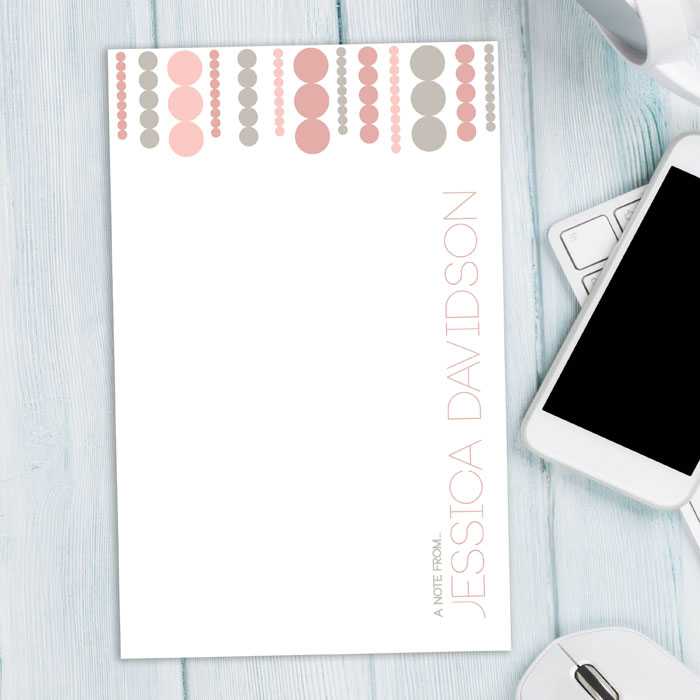 Luxe Circles Custom Notepad