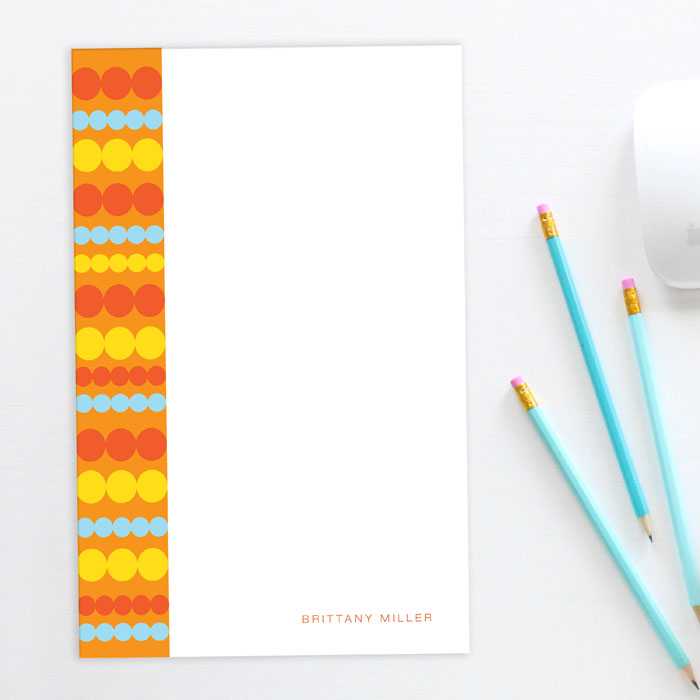 Simply Dots Custom Notepad