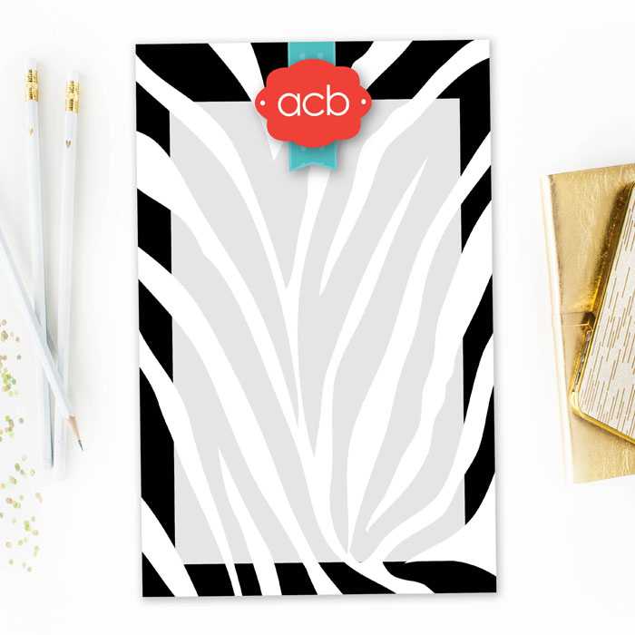 Zebralicious Custom Notepad