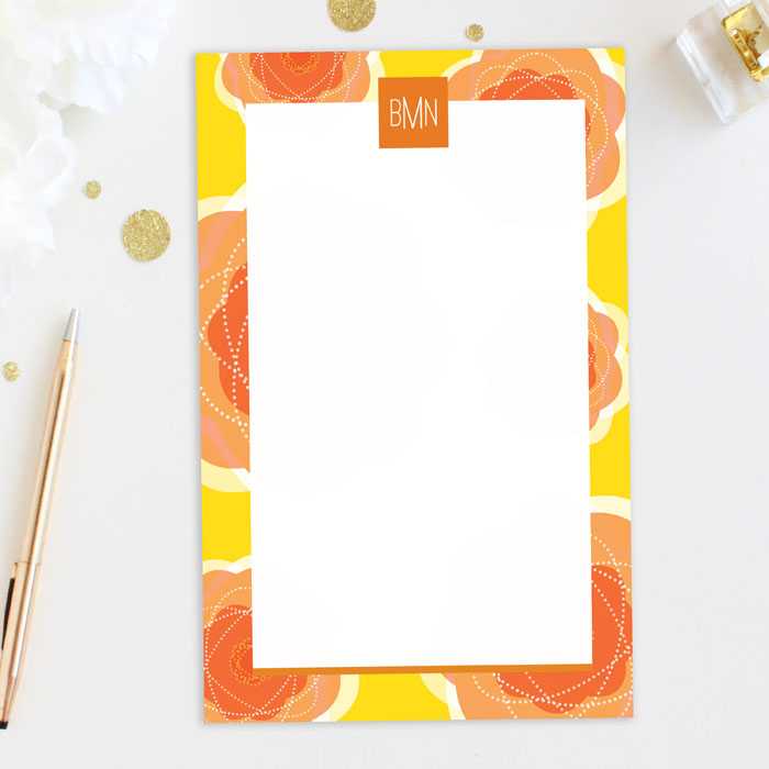 Pretty Blooms Custom Notepad