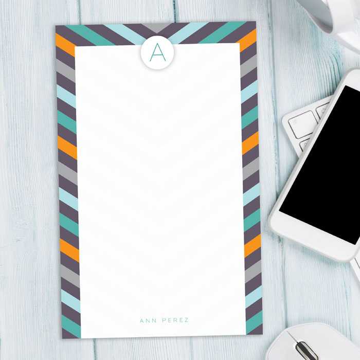 Style in Stripes Custom Notepad