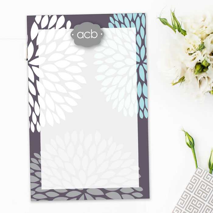 Pom Pom Flowers Custom Notepad
