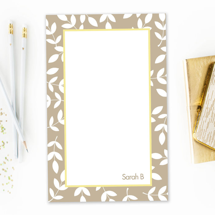Leafy Bunch Custom Notepad