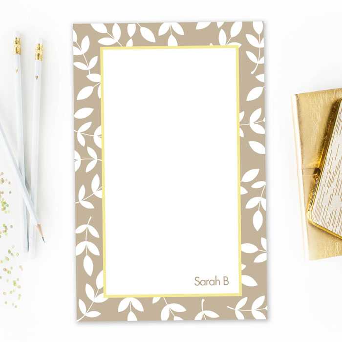 Leafy Bunch Custom Notepad