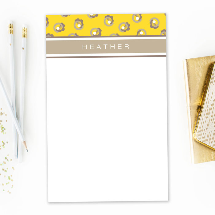 Small Swirls Custom Notepad