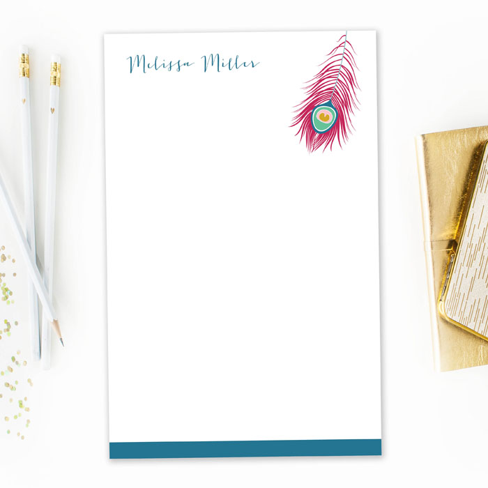 A Beautiful Feather Custom Notepad