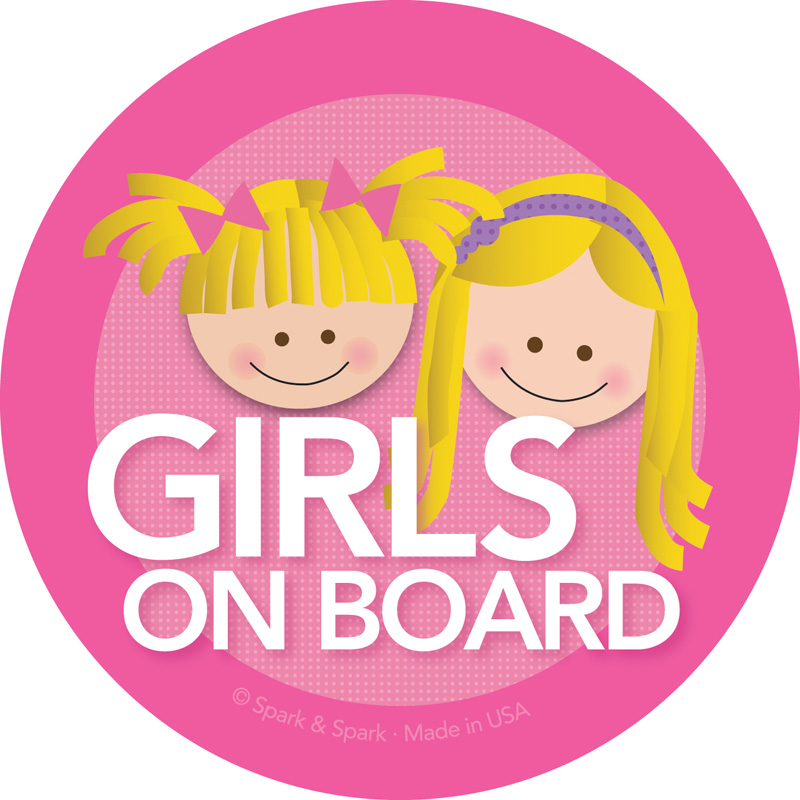 Girls Blonde On Board Sticker