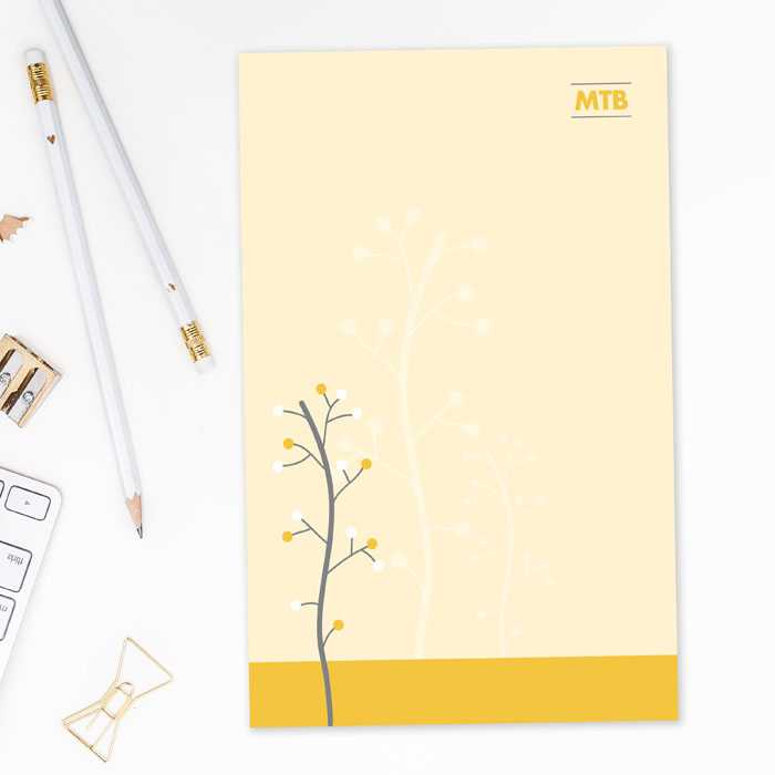 Modern Thin Tree Custom Notepad