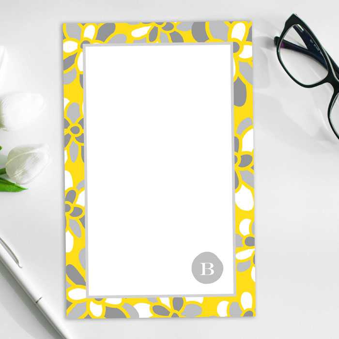 Stamped Blossoms Custom Notepad