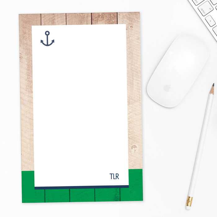 Rustic Anchor Custom Notepad