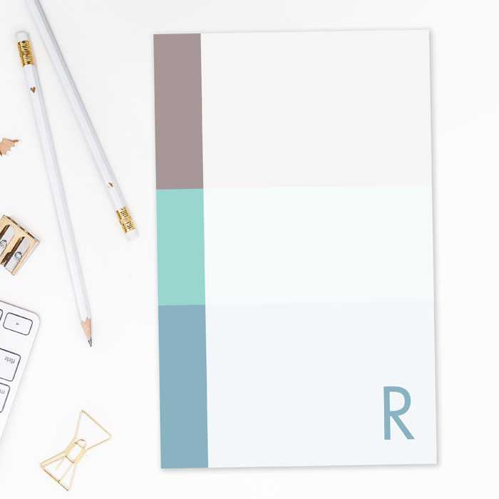 Three Color Rows Custom Notepad