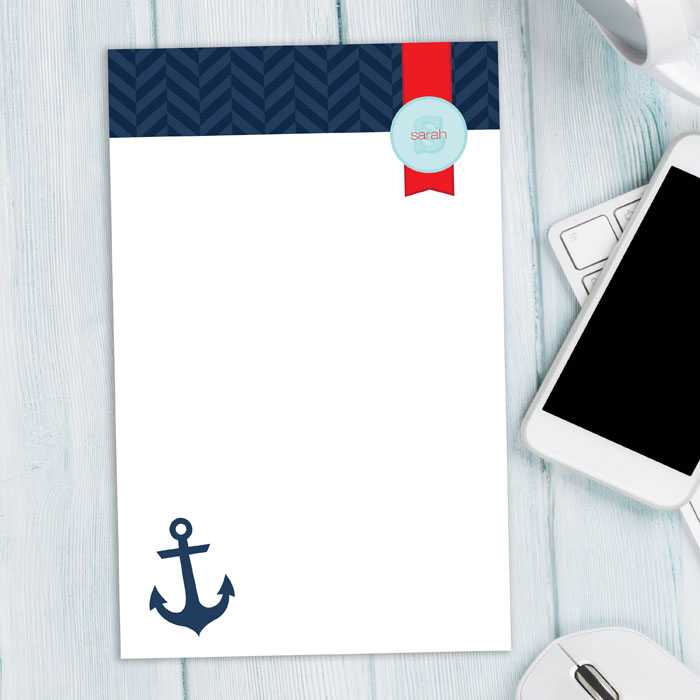Small Anchor Custom Notepad