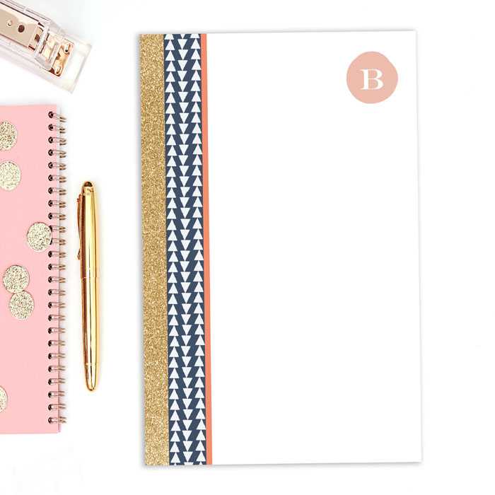 Triangles & Glitter Custom Notepad