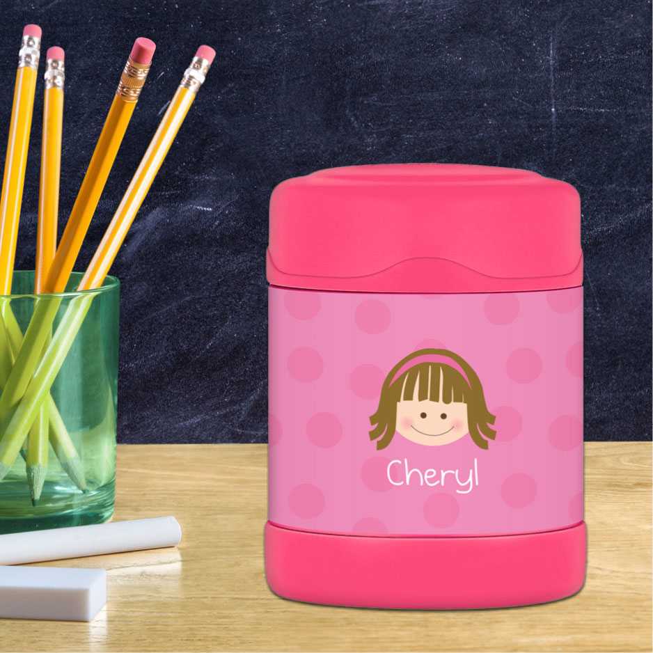 Just Like Me Girl Pink Kids Thermos Food Jar