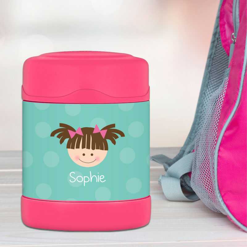 Just Like Me Girl Aqua Kids Thermos Food Jar