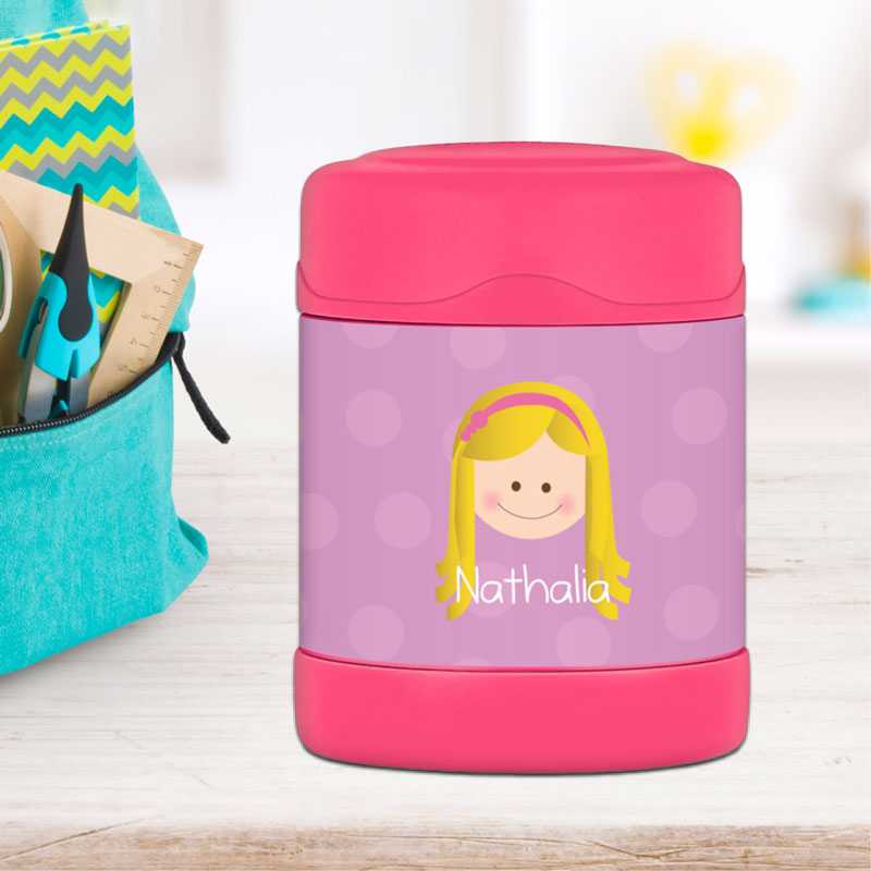Just Like Me Girl Lavender Kids Thermos Food Jar