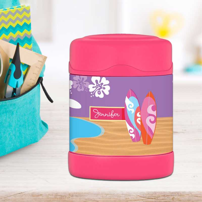 Surfing the Waves Thermos Food Jar