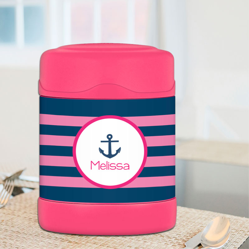 Let's Sail Pink Thermos Food Jar
