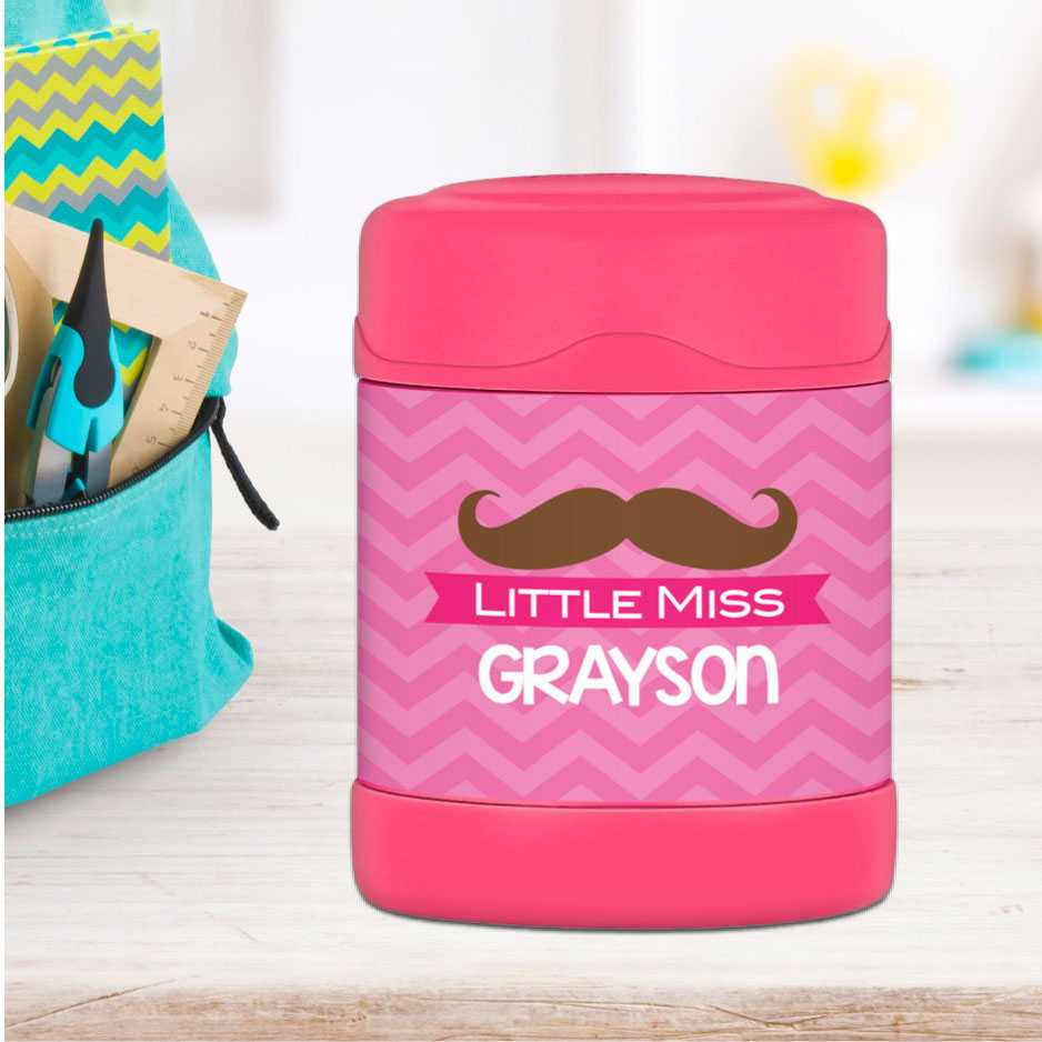 Little Miss Mustache Thermos Food Jar
