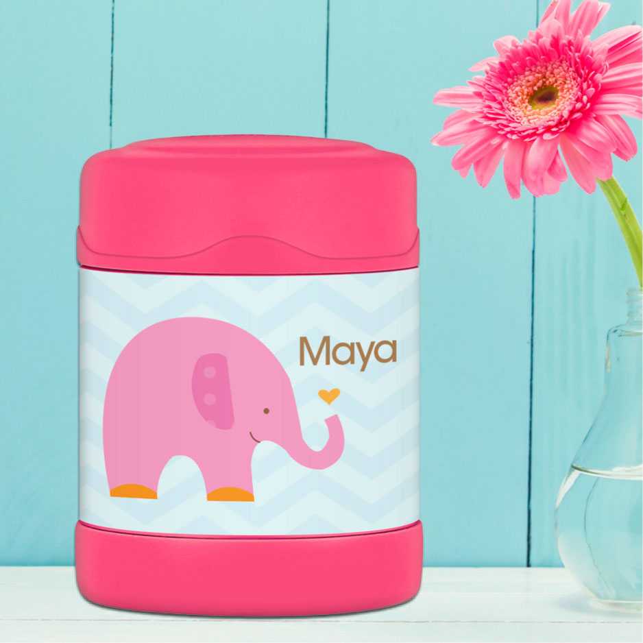 Sweet Pink Elephant Thermos Food Jar