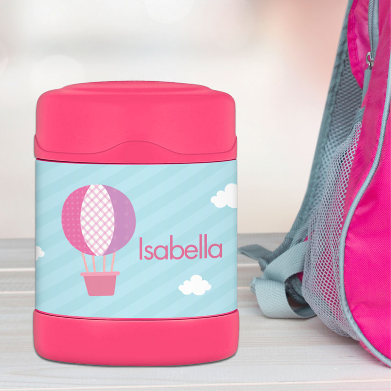 Pink Hot Air Balloon Thermos Food Jar
